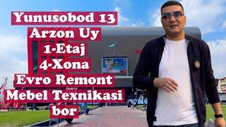 Arzon Uy Yunusobod 13 4/1/10 Evro Remont Mebel Texnikasi Bilan