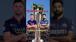 Josh Hazlewood Vs Mohammed Siraj in IPL 2025 After 11 Matches #joshhazelwood #siraj #ipl #ipl2025