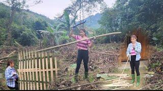 Build bamboo gates and make fences from wooden stakes and netting to protect the garden