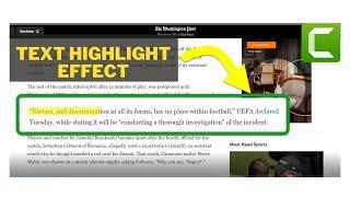 How to Create a Text Highlight Effect + Zoom and Pop Up Effect in Camtasia