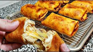 How To Make Chimichangas | Homemade Cheesy Chicken Chimichangas Recipe