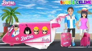 Yuta Mio Punya Pesawat Keluarga Serba Barbie Pink Yuta Jadi Pilot Liburan Bersama | Sakura School