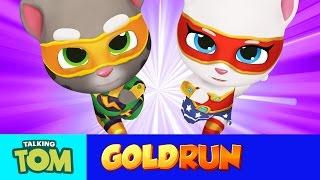 NEW in Talking Tom Gold Run - Superheroes Run Faster (Gameplay)