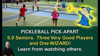 Pickleball!  5.0 Mixed Doubles Match! A Shot You've Never Seen Before!  Learn from Watching Others!