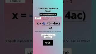 quadratic formula in 12 seconds!