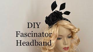 DIY Fabric Flower Fascinator Hairband - Chanel inspired padded tweed headband