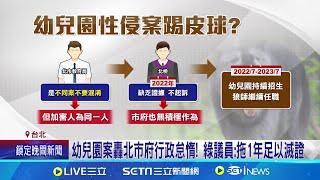 動作慢? 幼兒園案2022年就爆發 蔣:檢不起訴 珊:已離職 狼師未停職市府扯舊法 綠委轟"甩鍋":可用幼照.教師法│記者 侯彩紅 黃澄柏│【台灣要聞】20240715│三立iNEWS