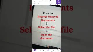 Recover unsaved documents in Ms Word  #msword2019 #computer #training #learning #followme