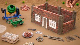 diy mini cemented house construction science project | bricks house making @Small_Creator01