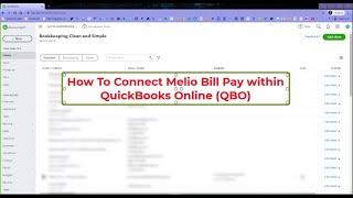 How to Connect Melio Bill Pay within QuickBooks Online (QBO)