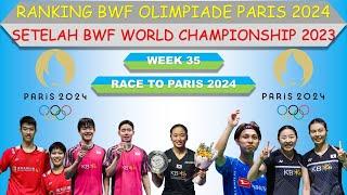 Ranking BWF Olimpiade Paris 2024 │ Setelah BWF World Championship 2023 │