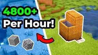 Easy Cobblestone and Stone Generator in Minecraft 1.19 (1.14+) | 4800 per Hour!