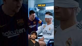 MESSI GIVES HIS EYES TO RONALDO  #football #shorts