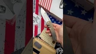 Medford Midi Marauder Tumbled Bronze Titanium Drop Point S45VN