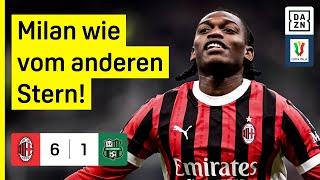 Rossoneri schrauben Sassuolo auseinander: AC Milan - Sassuolo | Coppa Italia | DAZN Highlights