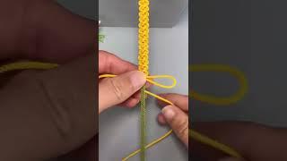 Instructions for tying a youthful and pretty yellow bracelet #diy #crafts #bracelet