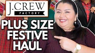 Elegant Plus Size Festive Holiday Try On Haul  J Crew Factory