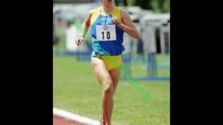 Tribute to girls running steeplechase cross track team