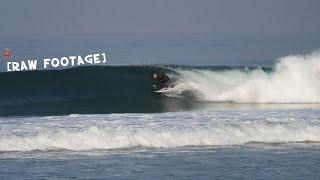 [raw footage] SURFING GLASSY BARRELS IN PACIFIC BEACH