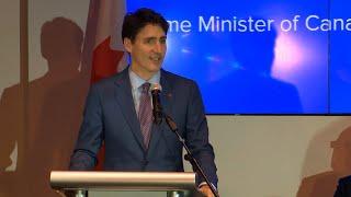 Prime Minister Trudeau delivers remarks at the Element AI Office Launch Reception