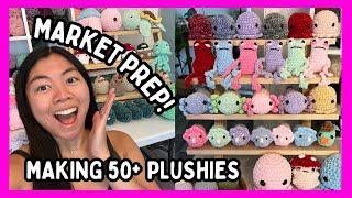 Market Prep! Crochet With Me  Making 50+ plushies for my next market! PART 2