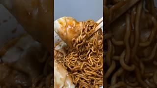 black bean sauce noodles with kimchi dumplings #asmr #koreanfood