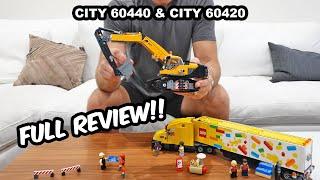 2024 LEGO City 60440 Semi Truck & 60420 Excavator Review! (Not sponsored & honest!)