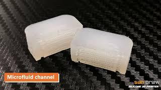 【Silicone 3D Printing】Challenge!!! Micro-channel 3D printed with silicone