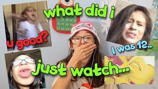 Reacting to my old videos from MIDDLE SCHOOL..again (a lot happened)