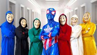 SUPERHERO's Story || PRO SPIDER-MAN vs BADGUY MYSTERY COLOR TEAM ( Funny, Live Action )