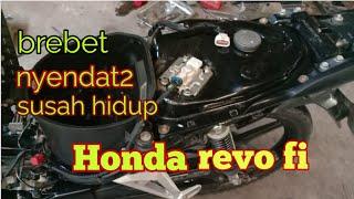 Cara perbaiki motor injeksi | honda revo fi brebet nyendat2