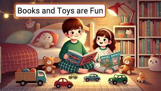 Improve Your English (Books and Toys are Fun) | English Listening Skills - Speaking Skills Everyday