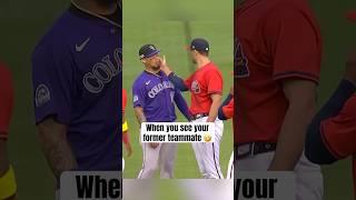 Matt Olson & Orlando Arcia say hello 