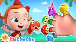 Dino Finger Family 2 | Dinosaur for Kids  | Color Song | Kids Songs & Nursery Rhymes | LiaChaCha