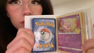 girl shows you her pokemon card collection (asmr)