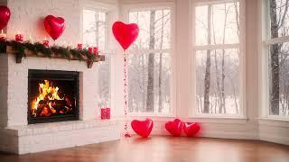 ️ Happy Valentine's Relaxing Piano Music Happy Valentine's Day Romantic Fireplace Music "