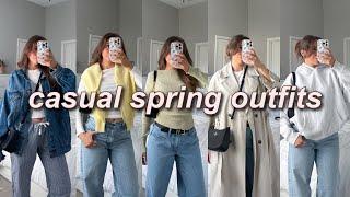 15 CASUAL EARLY SPRING OUTFITS  2025 spring fashion trends! (winter to spring outfit ideas)