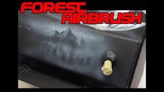 Wald & Berge Airbrush - Forest Painting Howto