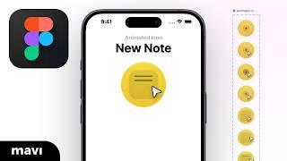 ANIMATED ICON "New Note" in Figma ( Silent Tutorial)