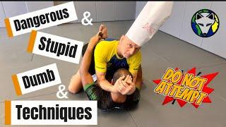 Dangerously Stupid & Dumb Techniques and Submissions in Jiu Jitsu  #rollwiththefox  S:7-Ep:8