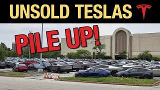 Tesla Pausing Gigafactory as Unsold EVs Fill Parking Lots