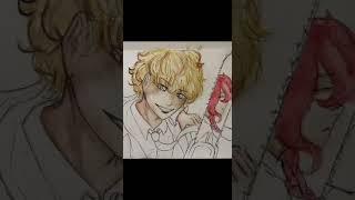 Drawing anime|How to draw anime step by step|Drawing anime characters|Chainsaw Man