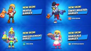 ALL BARLEY SKINS UNLOCK ANIMATION | Brawl Stars