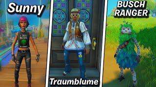 Unterhalte dich mit Sunny Abstrakt Traumblume Riot oder Buschranger  Fortnite Alle 5 Charakter Orte