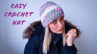 How to Crochet Beanie Hat for Beginners Fast and Easy#crochetbeanie