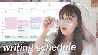 HOW TO CREATE A WRITING SCHEDULE (planning my novel vlog) + nanowrimo word count goals #teddyblake