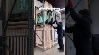 How we store our new glass at Auto Glass Direct. If you need auto glass service, reach out today!