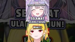 Biboo trying to deliver a message in Indonesian...