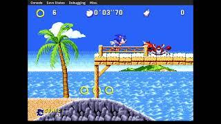 Sonic 2 Recreation Running on my Mega Drive Emulator