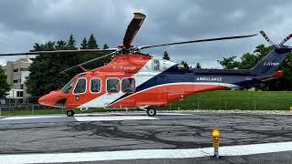 Ornge Air Ambulance landing at CHEO (Children’s Hospital of Eastern Ontario).